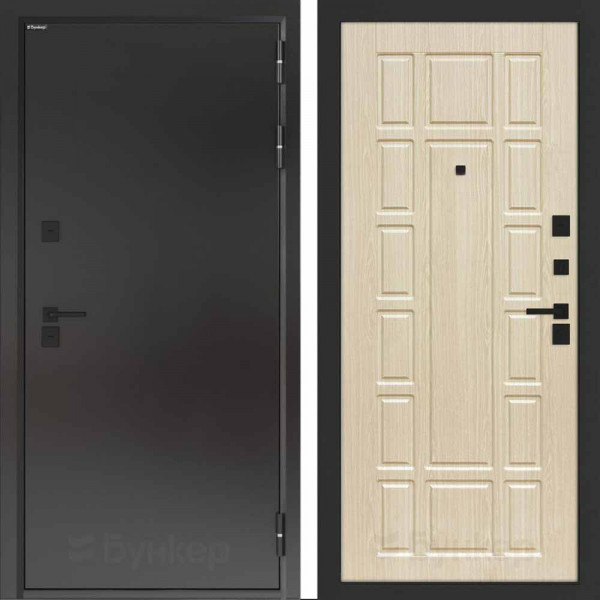 Входная дверь Бункер BN-10 Тепло плюс ФЛ-244 Беленый дуб