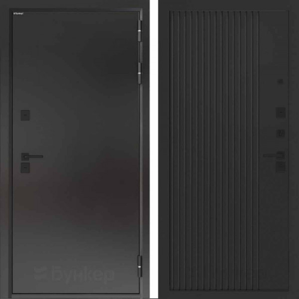 Входная дверь Бункер BN-10 Тепло плюс ХОМС Черный кварц