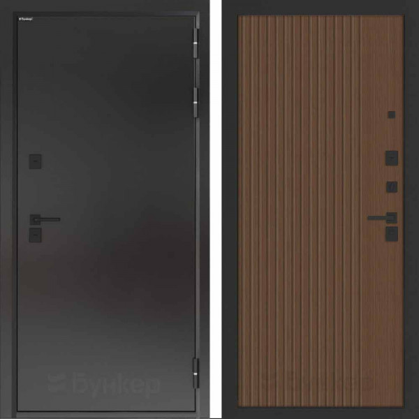 Входная дверь Бункер BN-10 Тепло плюс ХОМС Дуб кантри темный
