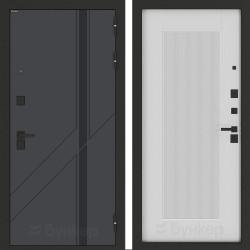 Входная дверь Бункер BN-12 АМСТРОД Белый софт рельеф Входная дверь Бункер BN-12 АМСТРОД Белый софт рельеф