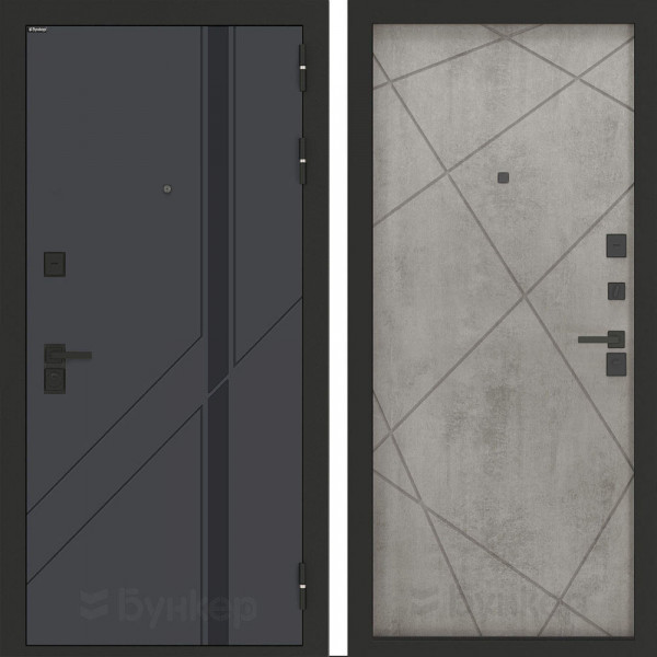 Входная дверь Бункер BN-12 ФЛ-291 Бетон серый (светлый)