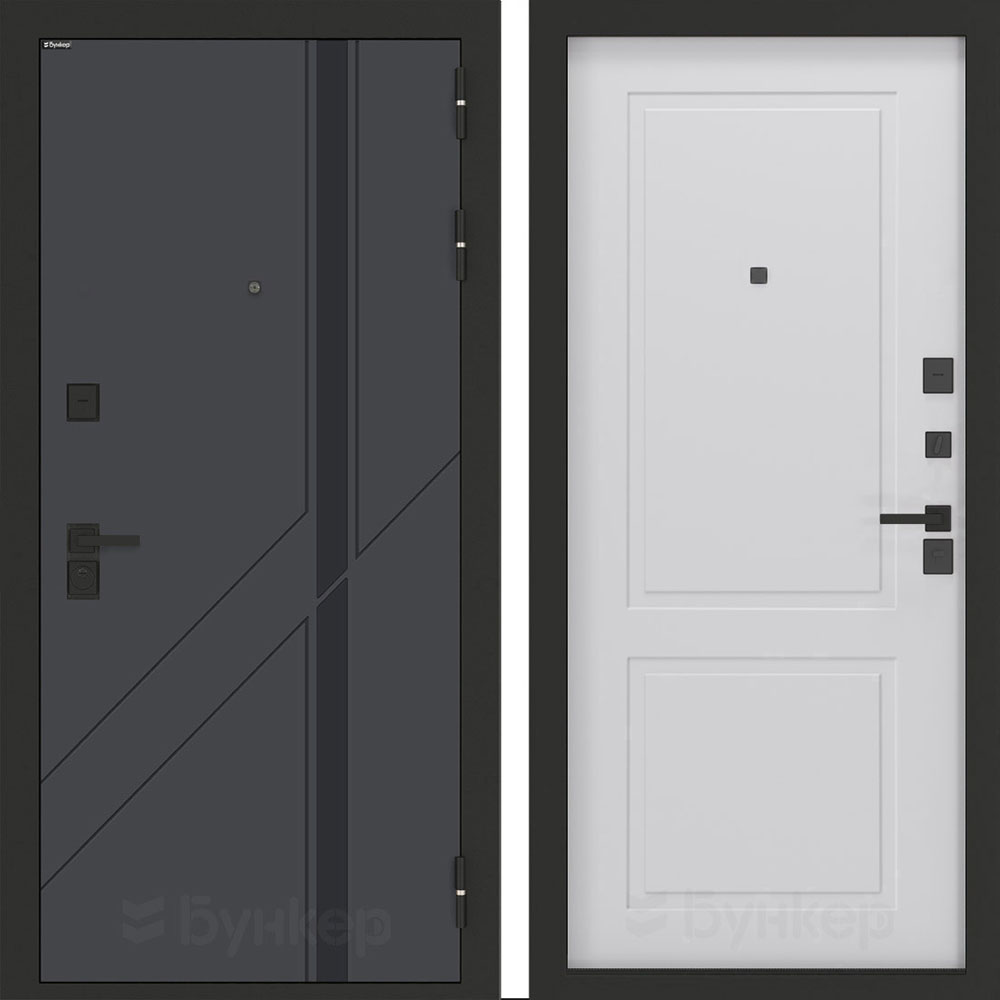 Входная дверь Бункер BN-12 ФЛ-609 Белый софт Входная дверь Бункер BN-12 ФЛ-609 Белый софт