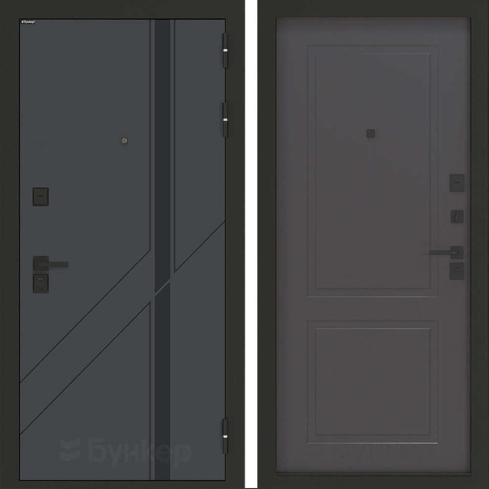 Входная дверь Бункер BN-12 ФЛ-609 Графит софт Входная дверь Бункер BN-12 ФЛ-609 Графит софт