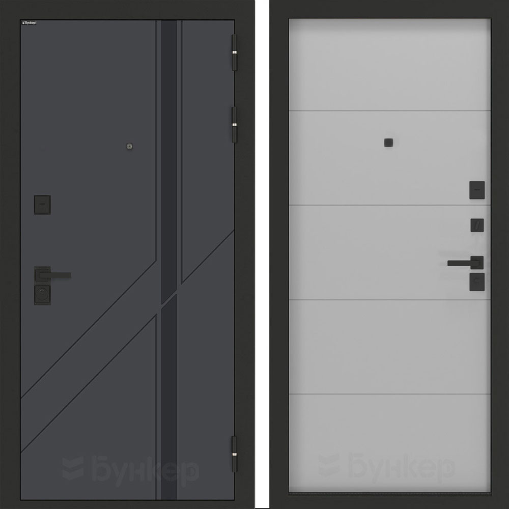 Входная дверь Бункер BN-12 ФЛ-649 Лайт грей софт Входная дверь Бункер BN-12 ФЛ-649 Лайт грей софт