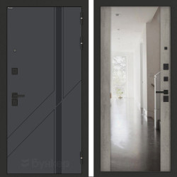 Входная дверь Бункер BN-12 с зеркалом ФЛЗ-1 Бетон серый (светлый) Входная дверь Бункер BN-12 с зеркалом ФЛЗ-1 Бетон серый (светлый)