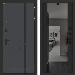 Входная дверь Бункер BN-12 с зеркалом (тонировка) ФЛЗ-1 Черный кварц Входная дверь Бункер BN-12 с зеркалом (тонировка) ФЛЗ-1 Черный кварц