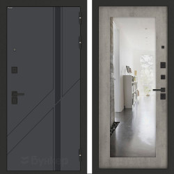 Входная дверь Бункер BN-12 с зеркалом ФЛЗ-603 Бетон серый (светлый) Входная дверь Бункер BN-12 с зеркалом ФЛЗ-603 Бетон серый (светлый)
