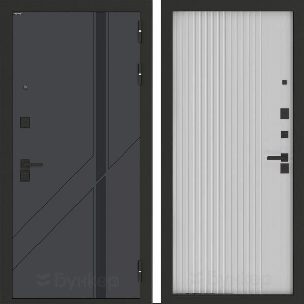 Входная дверь Бункер BN-12 ХОМС Белый софт рельеф