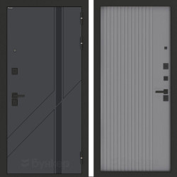 Входная дверь Бункер BN-12 ХОМС Серый софт рельеф Входная дверь Бункер BN-12 ХОМС Серый софт рельеф