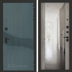 Входная дверь Бункер BN-13 с зеркалом ФЛЗ-1 Бетон серый (светлый) Входная дверь Бункер BN-13 с зеркалом ФЛЗ-1 Бетон серый (светлый)