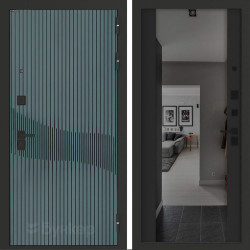 Входная дверь Бункер BN-13 с зеркалом (тонировка) ФЛЗ-1 Черный кварц Входная дверь Бункер BN-13 с зеркалом (тонировка) ФЛЗ-1 Черный кварц