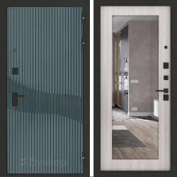 Входная дверь Бункер BN-13 с зеркалом ФЛЗ-603 Сандал белый Входная дверь Бункер BN-13 с зеркалом ФЛЗ-603 Сандал белый