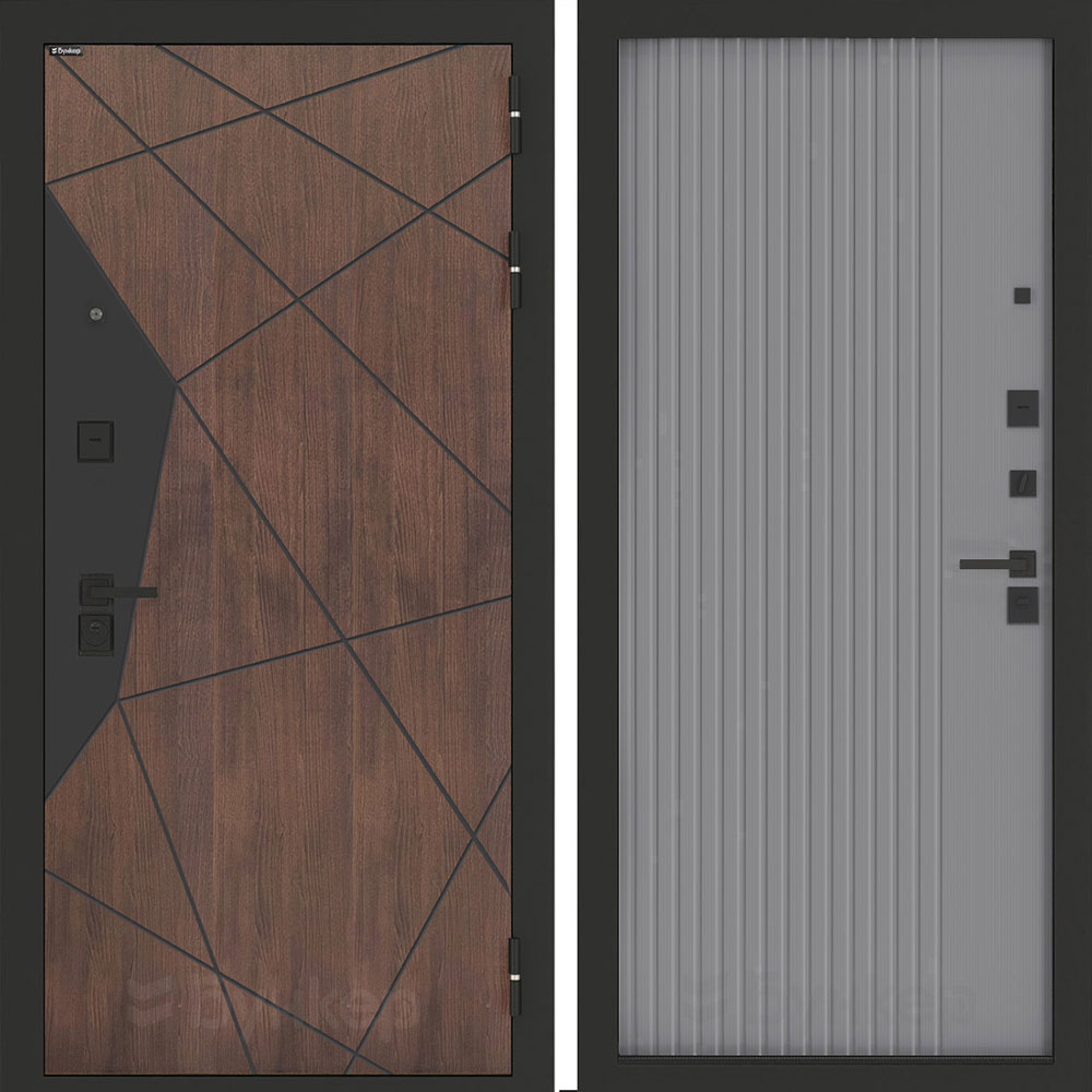 Входная дверь Бункер BN-14 ХОМС Серый софт рельеф Входная дверь Бункер BN-14 ХОМС Серый софт рельеф