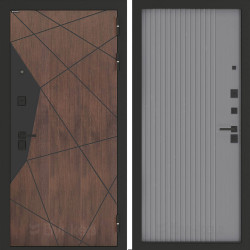 Входная дверь Бункер BN-14 ХОМС Серый софт рельеф Входная дверь Бункер BN-14 ХОМС Серый софт рельеф