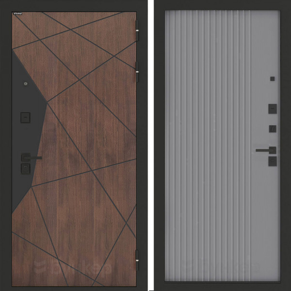 Входная дверь Бункер BN-14 ХОМС Серый софт рельеф