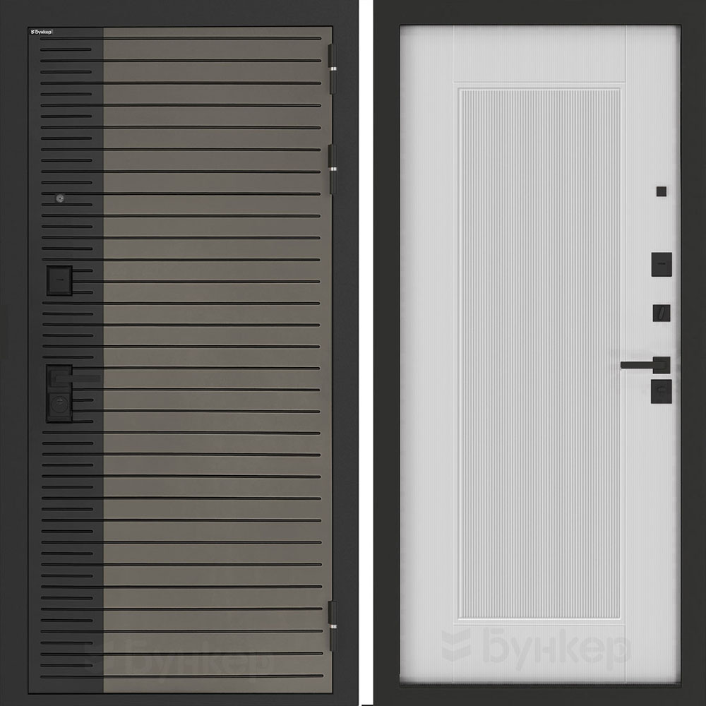 Входная дверь Бункер BN-15 АМСТРОД Белый софт рельеф Входная дверь Бункер BN-15 АМСТРОД Белый софт рельеф