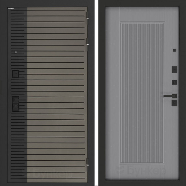 Входная дверь Бункер BN-15 АМСТРОД Серый софт рельеф Входная дверь Бункер BN-15 АМСТРОД Серый софт рельеф