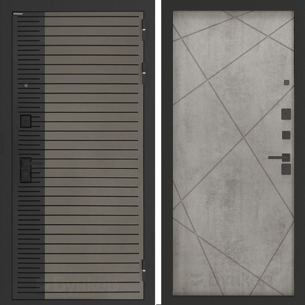 Входная дверь Бункер BN-15 ФЛ-291 Бетон серый (светлый) Входная дверь Бункер BN-15 ФЛ-291 Бетон серый (светлый)