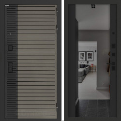 Входная дверь Бункер BN-15 с зеркалом (тонировка) ФЛЗ-1 Черный кварц Входная дверь Бункер BN-15 с зеркалом (тонировка) ФЛЗ-1 Черный кварц