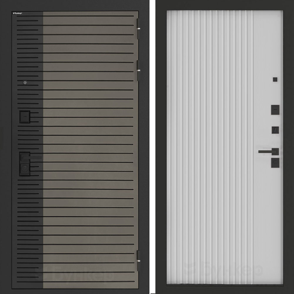 Входная дверь Бункер BN-15 ХОМС Белый софт рельеф Входная дверь Бункер BN-15 ХОМС Белый софт рельеф