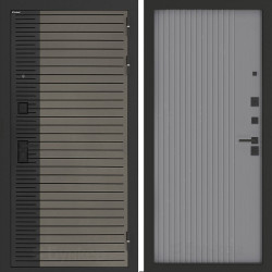 Входная дверь Бункер BN-15 ХОМС Серый софт рельеф Входная дверь Бункер BN-15 ХОМС Серый софт рельеф