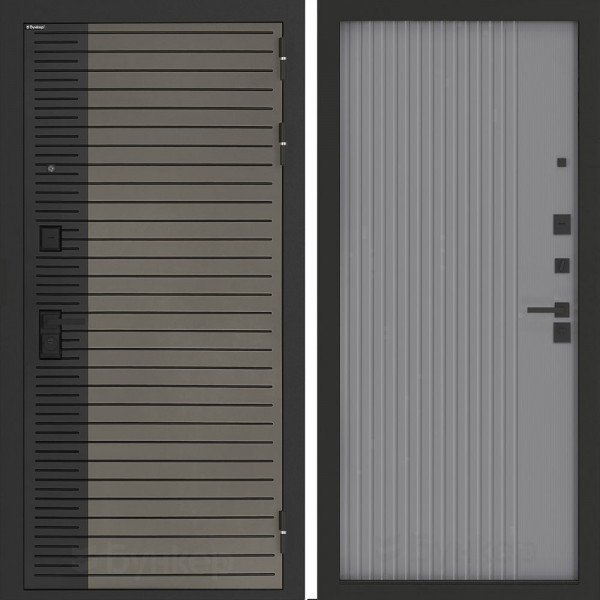 Входная дверь Бункер BN-15 ХОМС Серый софт рельеф Входная дверь Бункер BN-15 ХОМС Серый софт рельеф