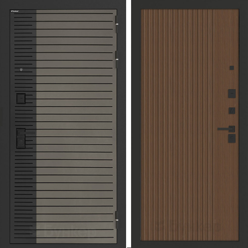 Входная дверь Бункер BN-15 ХОМС Дуб кантри темный Входная дверь Бункер BN-15 ХОМС Дуб кантри темный