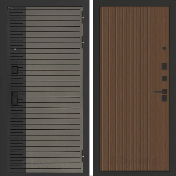 Входная дверь Бункер BN-15 ХОМС Дуб кантри темный Входная дверь Бункер BN-15 ХОМС Дуб кантри темный