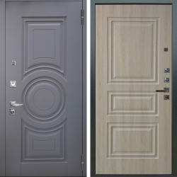 Входная дверь Аргус ЛЮКС 3К ПРО Могадиш Силк флай + Скиф Дуб филадельфия крем