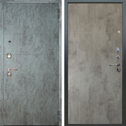 Входная дверь Аргус ЛЮКС 3К Агат Темный бетон + Агат Светлый бетон