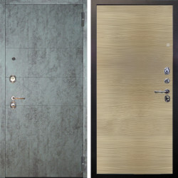 Входная дверь Аргус ЛЮКС 3К Агат Темный бетон + Элегант Дорс светлый горизонт