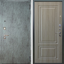 Входная дверь Аргус ЛЮКС 3К Агат Темный бетон + Элион Дуб филадельфия крем