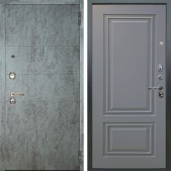 Входная дверь Аргус ЛЮКС 3К Агат Темный бетон + Элион Силк маус