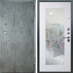 Входная дверь Аргус ЛЮКС 3К Агат Темный бетон + Милли Роял вуд белый