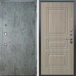 Входная дверь Аргус ЛЮКС 3К Агат Темный бетон + Скиф Дуб филадельфия крем
