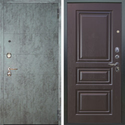 Входная дверь Аргус ЛЮКС 3К Агат Темный бетон + Скиф Горький шоколад