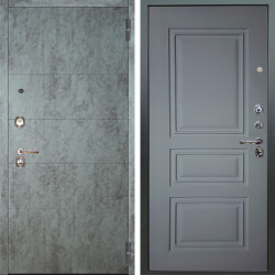 Входная дверь Аргус ЛЮКС 3К Агат Темный бетон + Скиф Силк маус