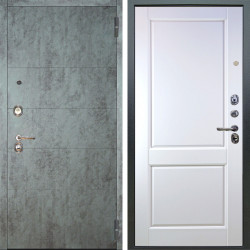 Входная дверь Аргус ЛЮКС 3К Агат Темный бетон + Соренто Белая эмаль
