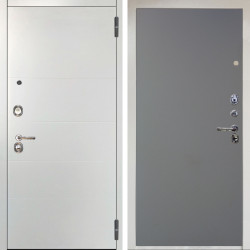 Входная дверь Аргус ЛЮКС 3К Агат Вельвет белый горизонт + Элегант Силк маус