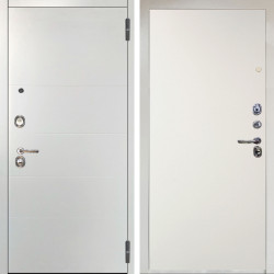 Входная дверь Аргус ЛЮКС 3К Агат Вельвет белый горизонт + Элегант Софт милк