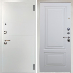 Входная дверь Аргус ЛЮКС 3К Агат Вельвет белый горизонт + Элион Софт милк