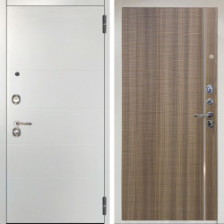 Входная дверь Аргус ЛЮКС 3К Агат Вельвет белый горизонт + Гауда Керамика