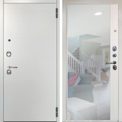 Входная дверь Аргус ЛЮКС 3К Агат Вельвет белый горизонт + Магнум Софт милк