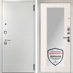 Входная дверь Аргус ЛЮКС 3К Агат Вельвет белый горизонт + Милли Ларче светлый