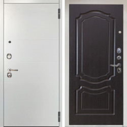 Входная дверь Аргус ЛЮКС 3К Агат Вельвет белый горизонт + Мишель Венге