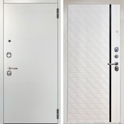 Входная дверь Аргус ЛЮКС 3К Агат Вельвет белый горизонт + Тори Софт милк