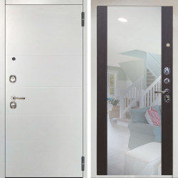 Входная дверь Аргус ЛЮКС 3К Агат Вельвет белый горизонт + Вояж Венге