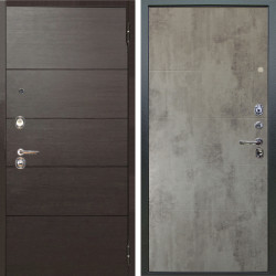 Входная дверь Аргус ЛЮКС 3К Агат Венге горизонт + Агат Светлый бетон