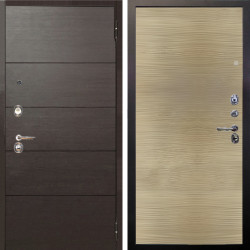 Входная дверь Аргус ЛЮКС 3К Агат Венге горизонт + Элегант Дорс светлый горизонт