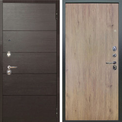 Входная дверь Аргус ЛЮКС 3К Агат Венге горизонт + Элегант Рустик соломенный